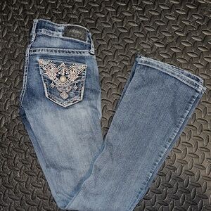 Icon Brand Women's Straight Leg Blue Jeans